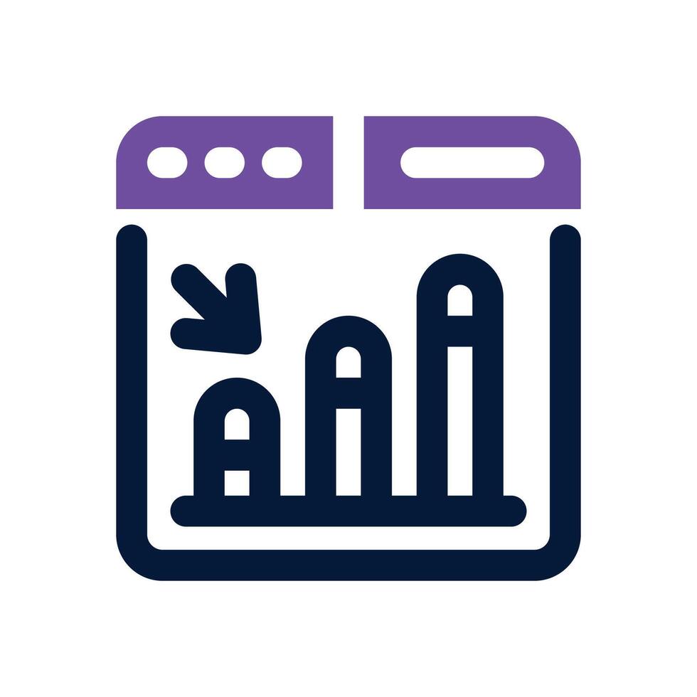 website traffic dual tone icon. Sleek and modern icon for websites and mobile apps. vector