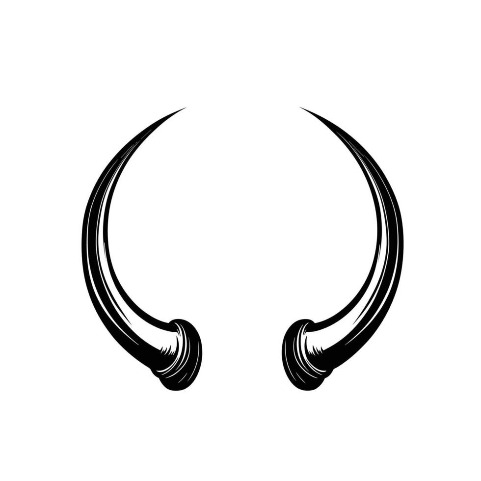 Flat Of Horn Isolated Clipart with Subtle Texture vector