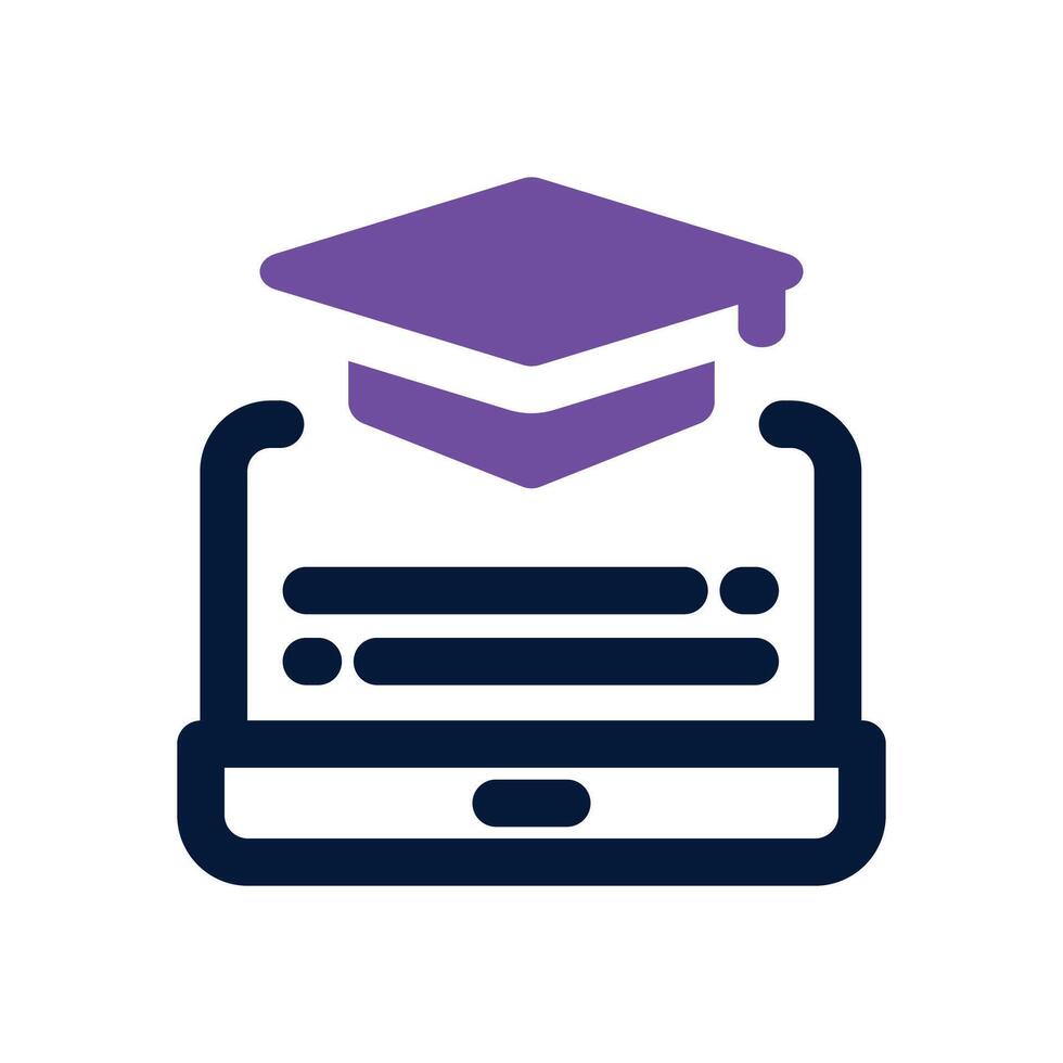 education technology dual tone icon. Sleek and modern icon for websites and mobile apps. vector