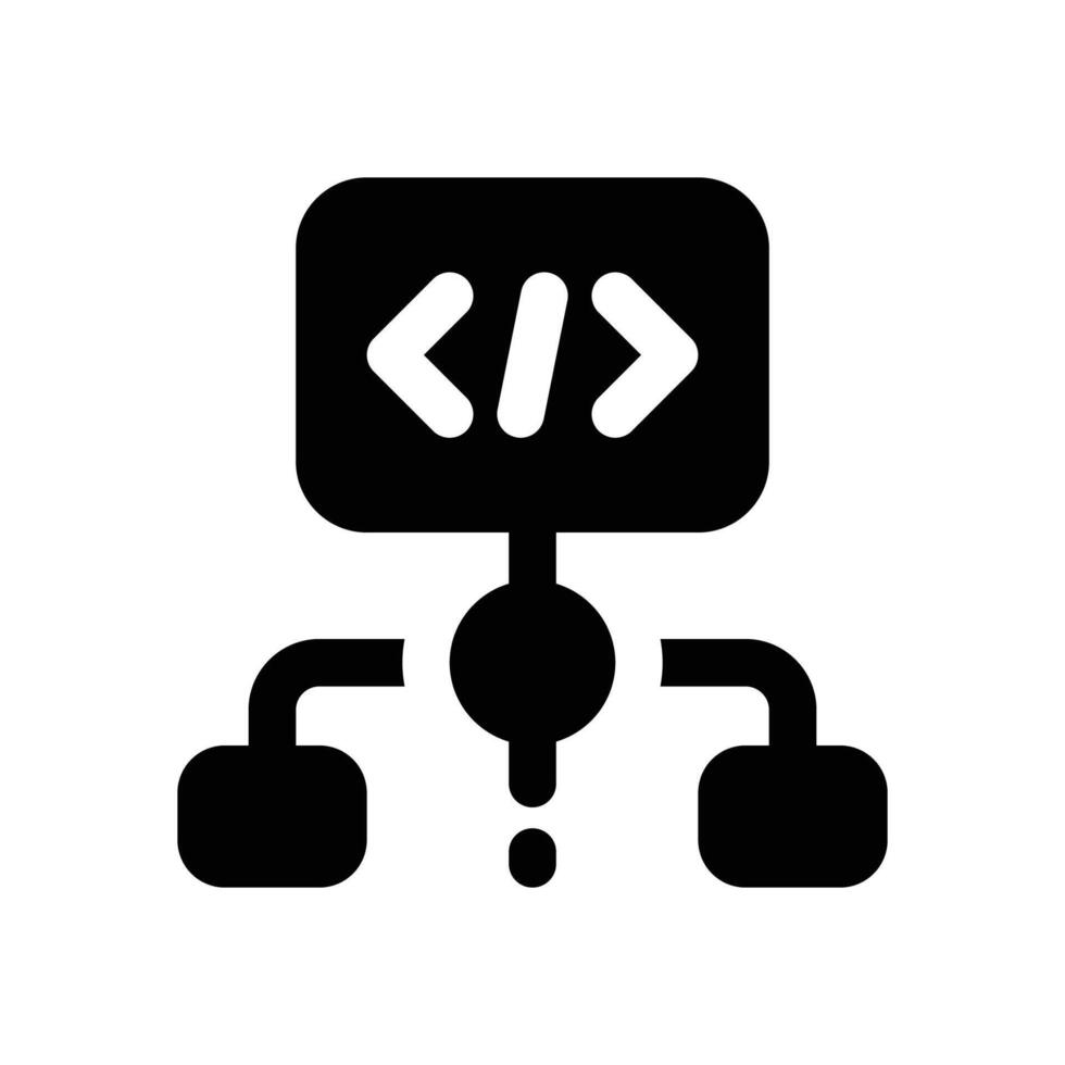 distribution code glyph icon. Strong and solid icon for websites and mobile apps. vector