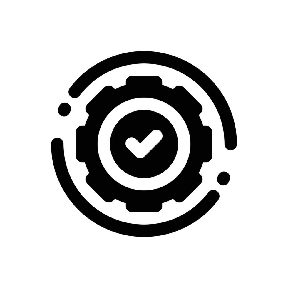 machine development glyph icon. Strong and solid icon for websites and mobile apps. vector