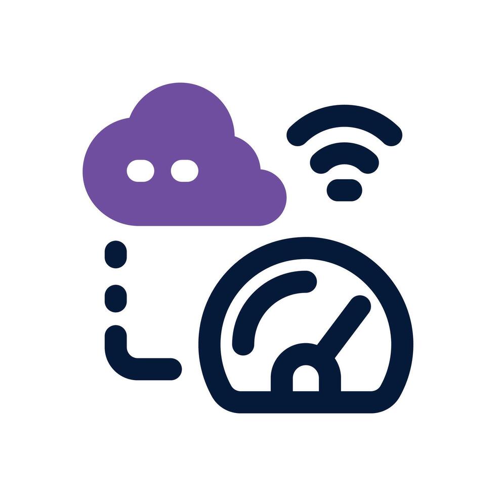 server performance dual tone icon. Sleek and modern icon for websites and mobile apps. vector