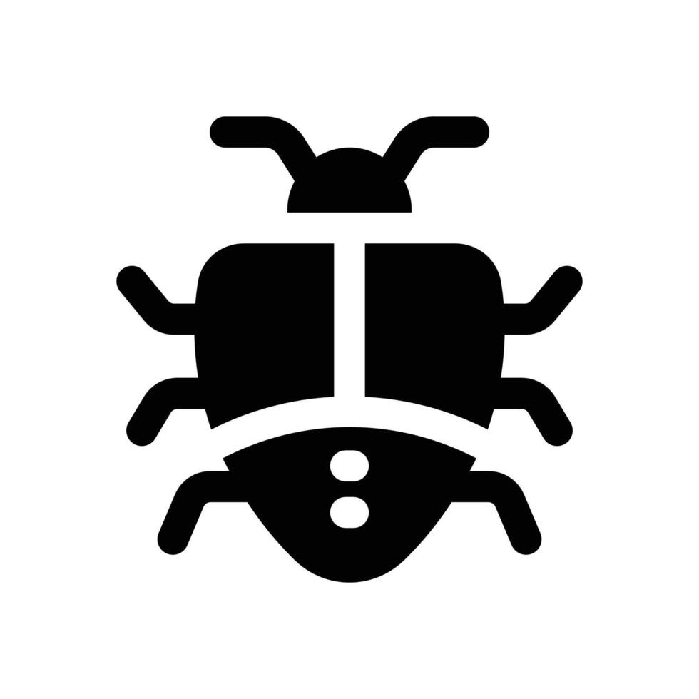 bug glyph icon. Strong and solid icon for websites and mobile apps. vector