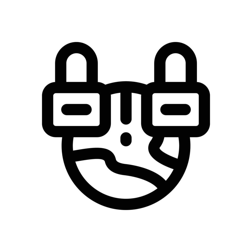 global security line icon. Clean and minimalist icon for websites and mobile apps. vector