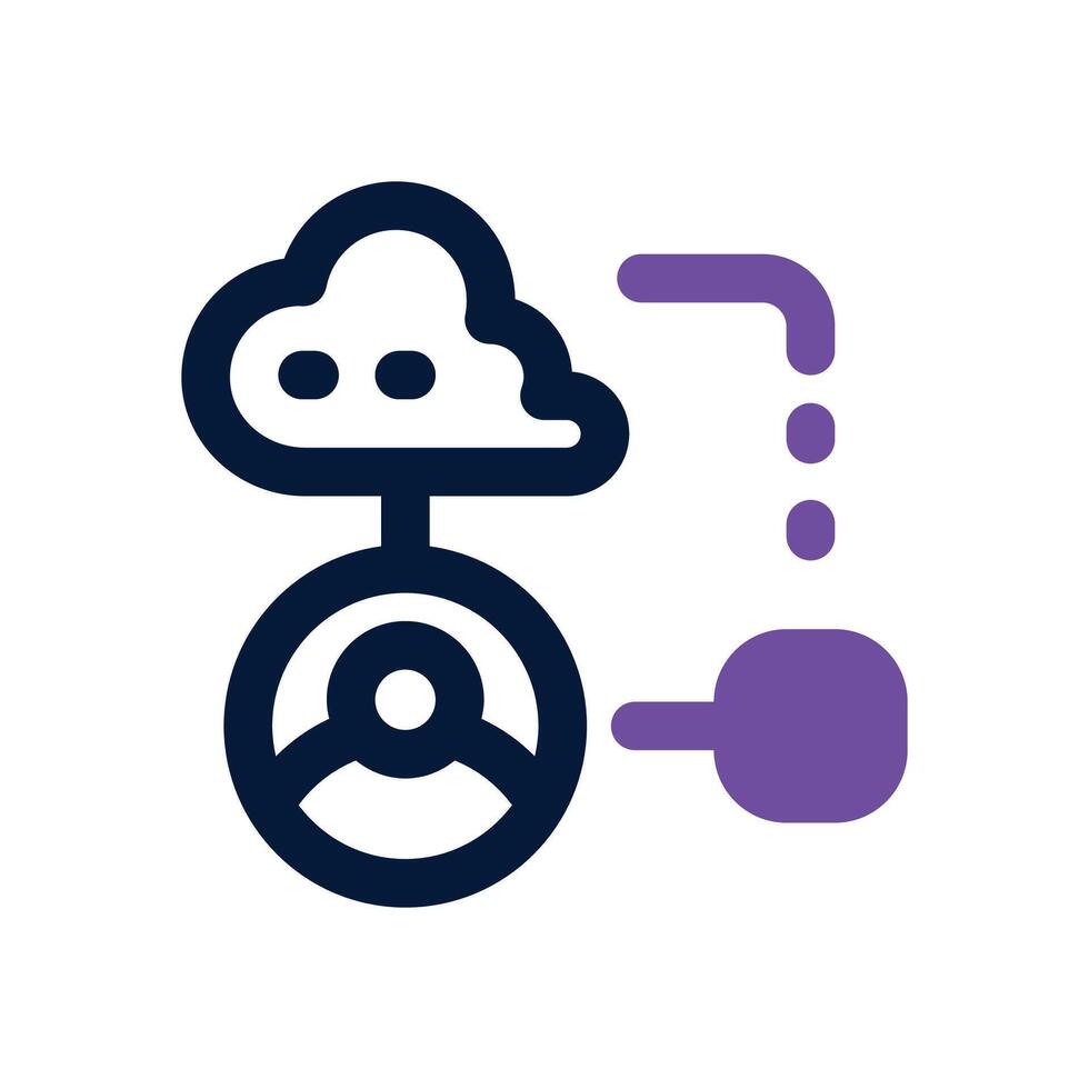 algortm dual tone icon. Sleek and modern icon for websites and mobile apps. vector