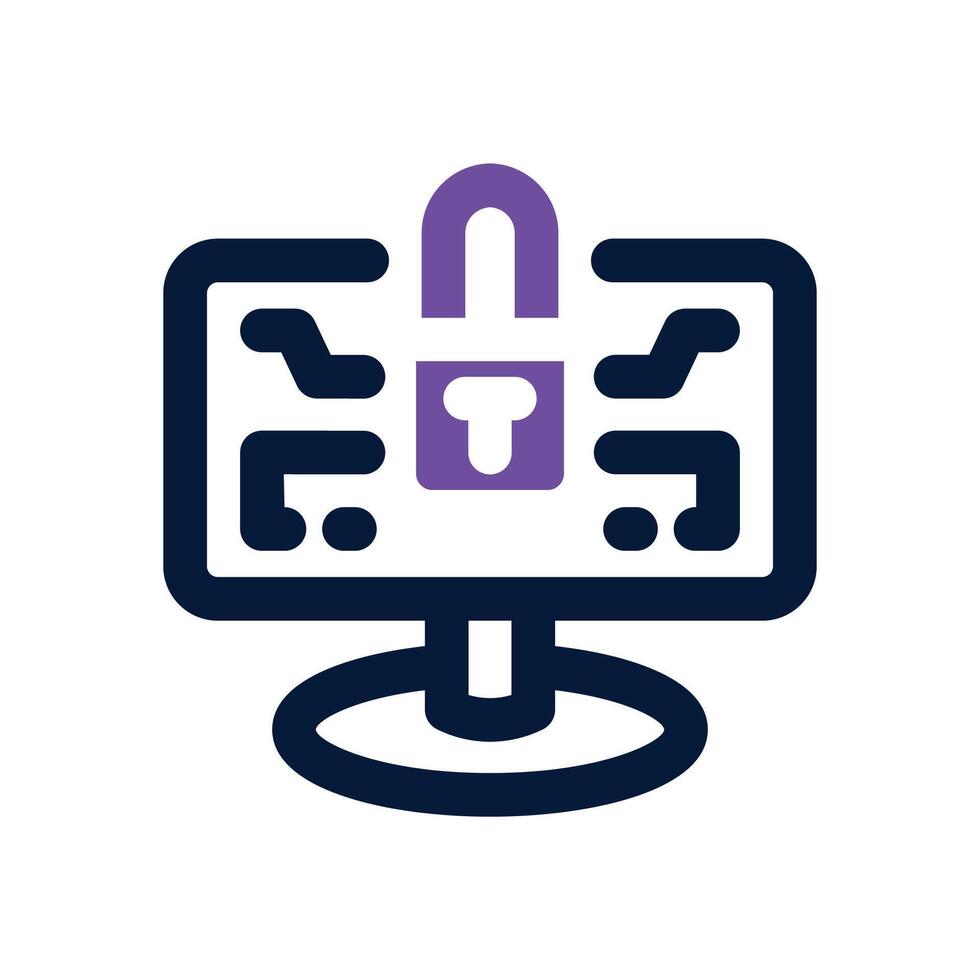 computer dual tone icon. Sleek and modern icon for websites, mobile apps, marketing materials, and corporate design. Fully scalable and ready to use. vector