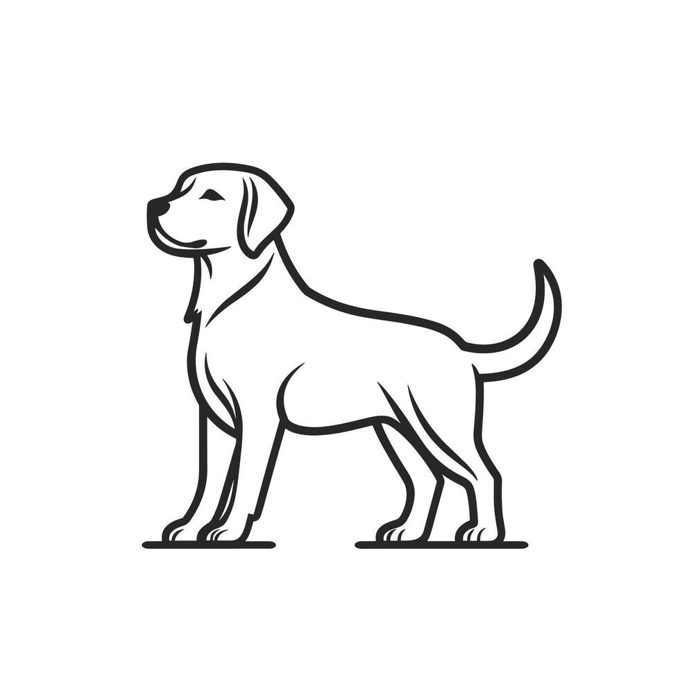 Creative Of Labrador Graphic Template with Subtle Texture vector