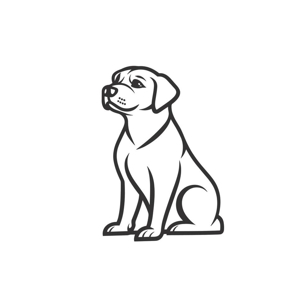 Soft Of Labrador Isolated Clipart on White Background vector