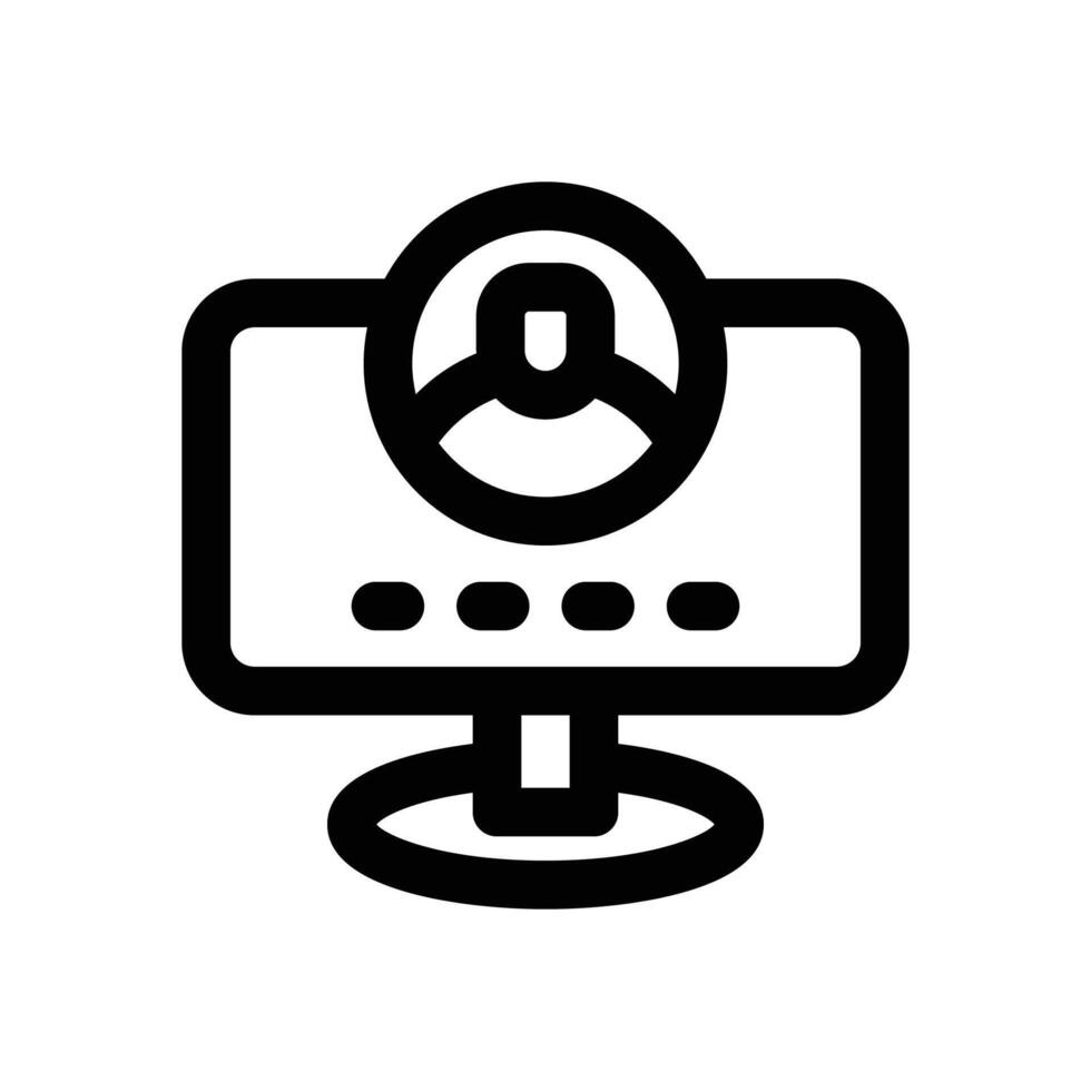 login line icon. Clean and minimalist icon for websites and mobile apps. vector
