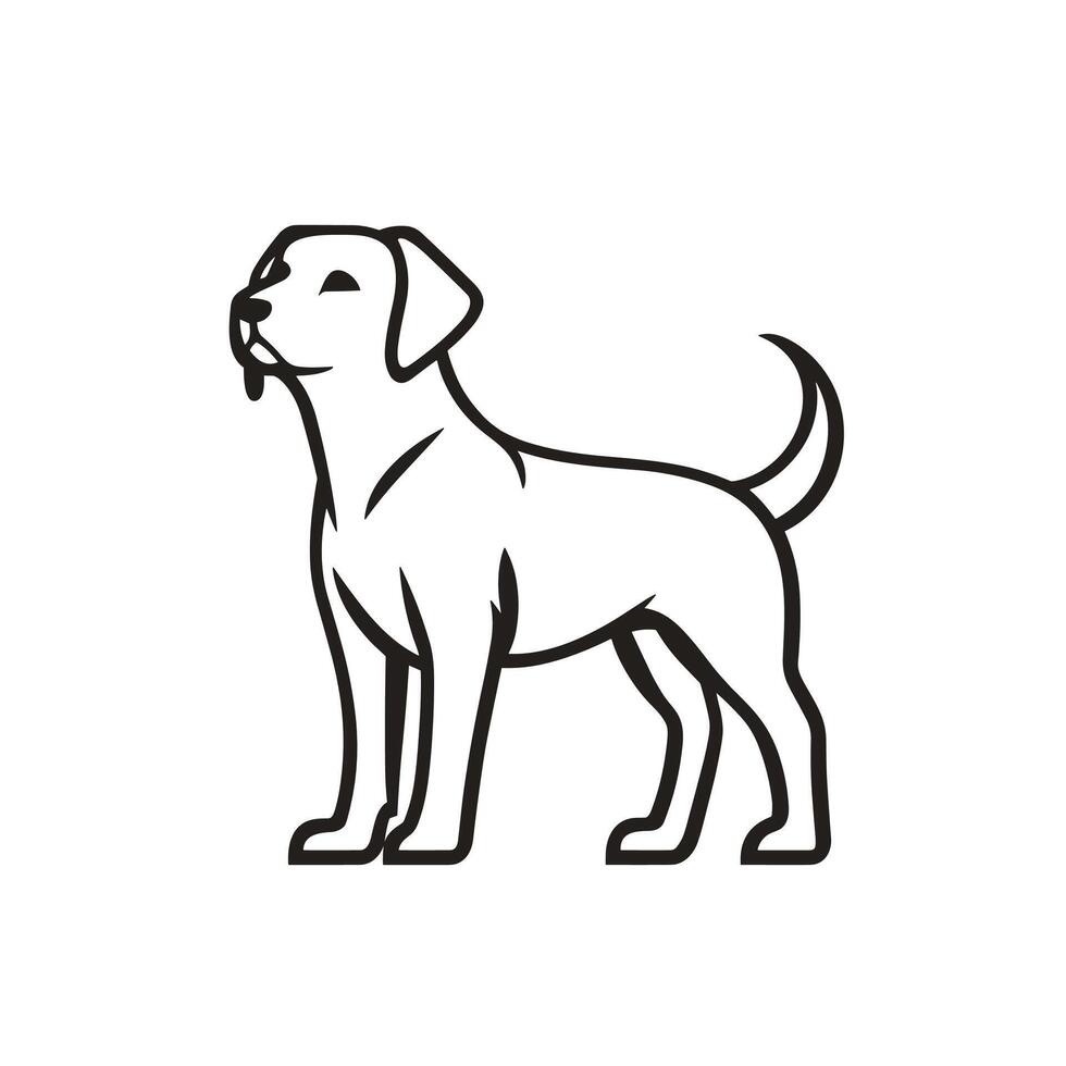 Flat Of Labrador Graphic Template for Branding vector