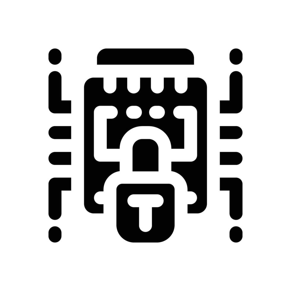 chip glyph icon. Strong and solid icon for websites and mobile apps. vector