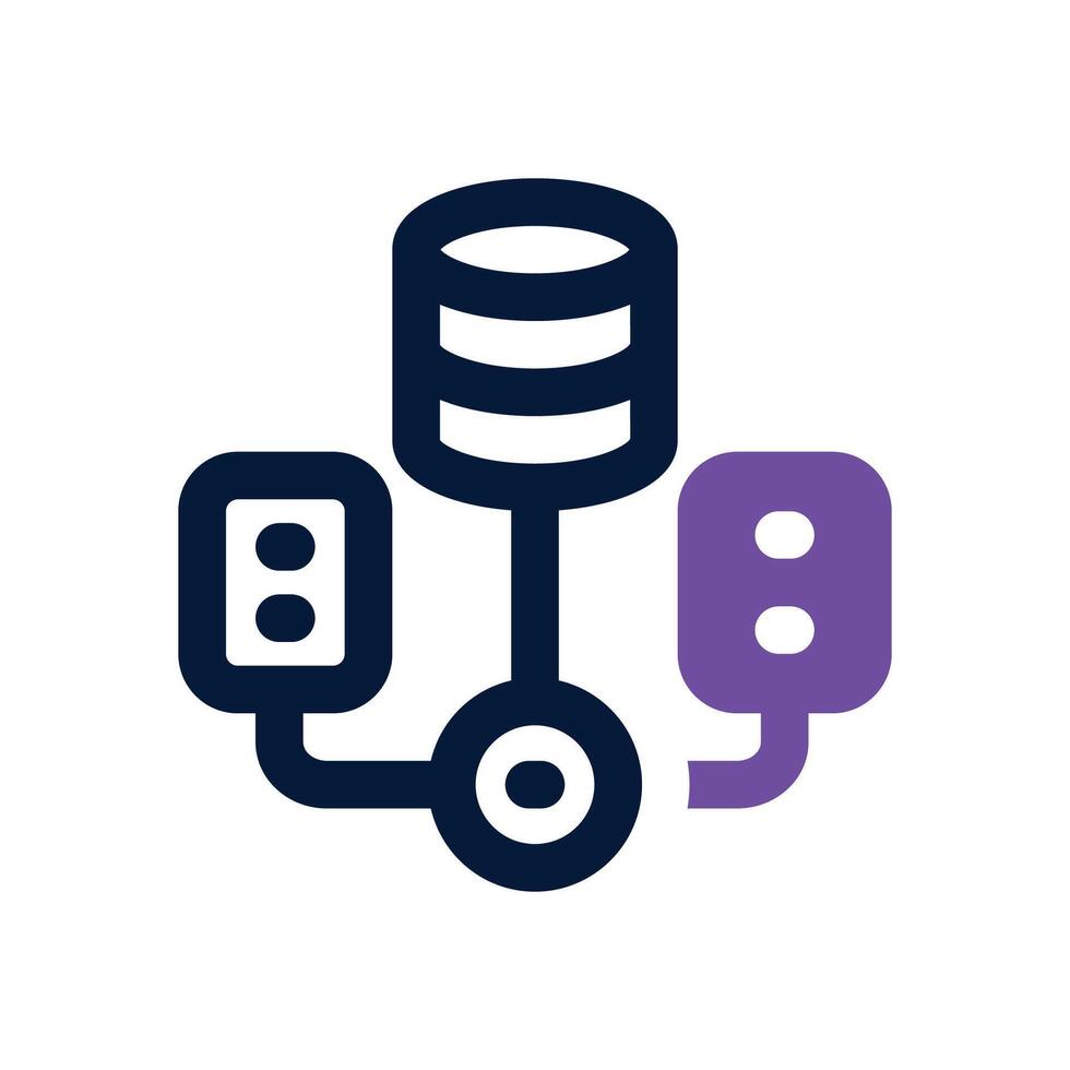 data center dual tone icon. Sleek and modern icon for websites and mobile apps. vector