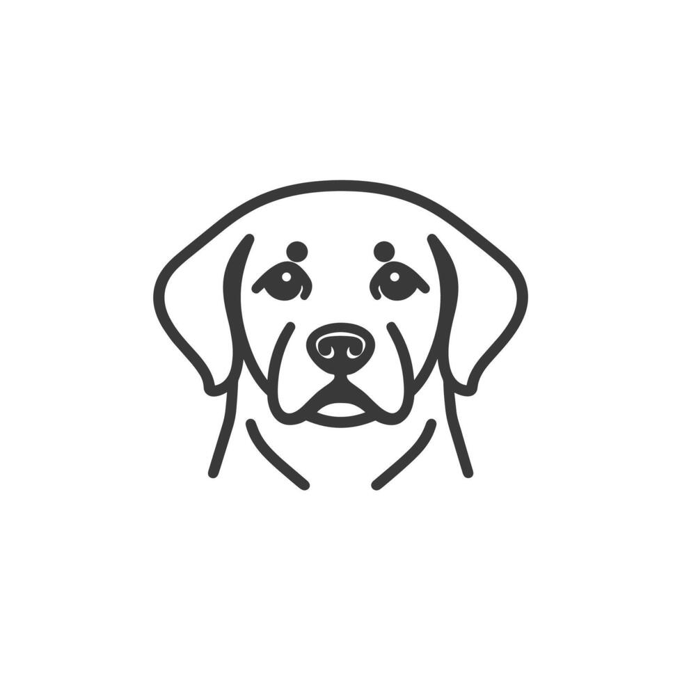 Minimalist Of Labrador Illustration with Subtle Texture vector