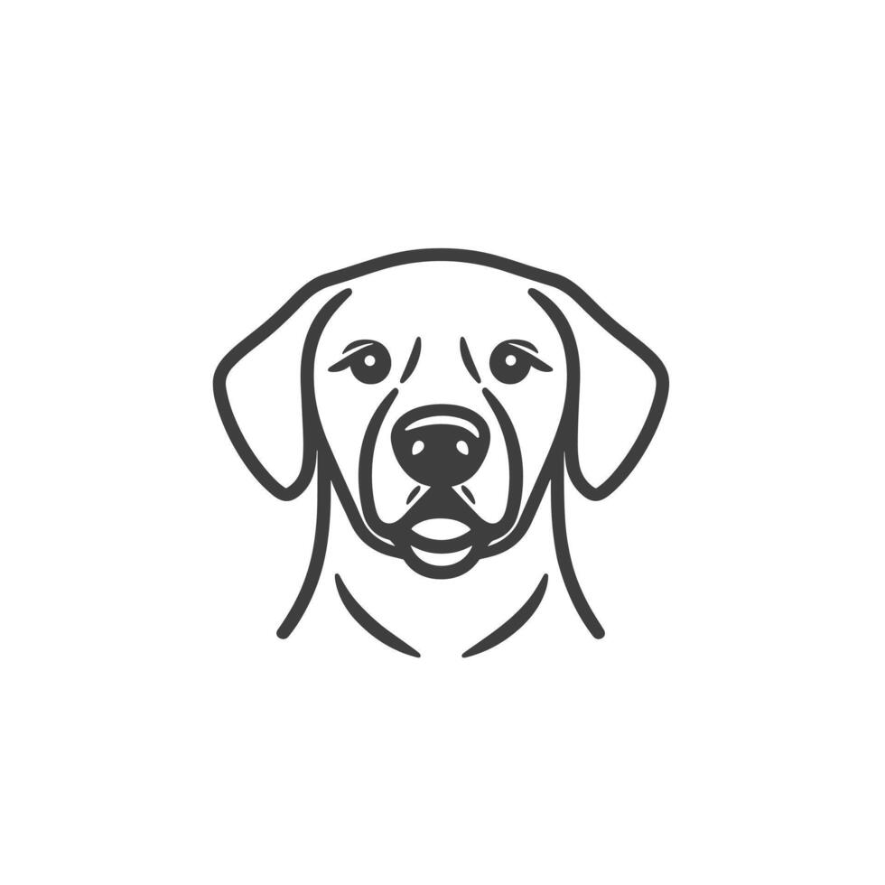 Elegant Of Labrador Design Element with Clean Style vector