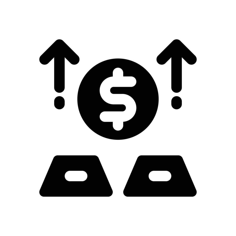 gold glyph icon. Strong and solid icon for websites and mobile apps. vector