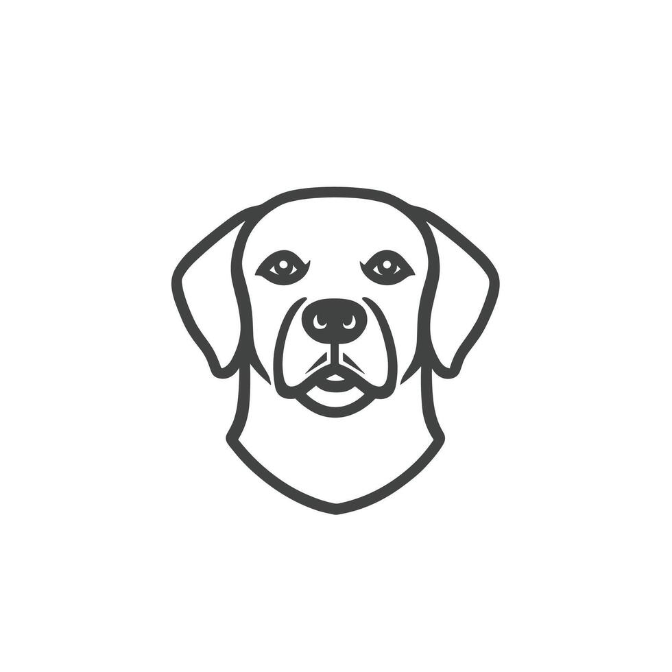 Minimalist Of Labrador Design Element with Clean Style vector