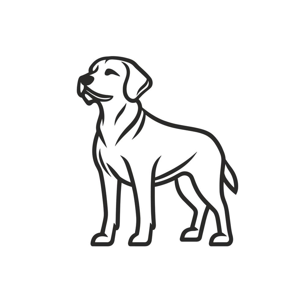 Abstract Of Labrador Isolated Clipart on White Background vector