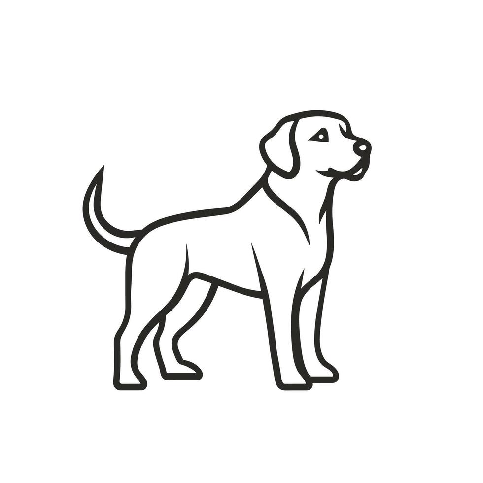 Minimalist Of Labrador Illustration in HD Quality vector