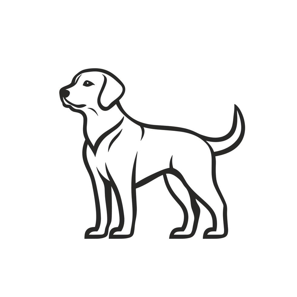 Minimalist Of Labrador Logo Isolated Clipart with Clean Style logo vector
