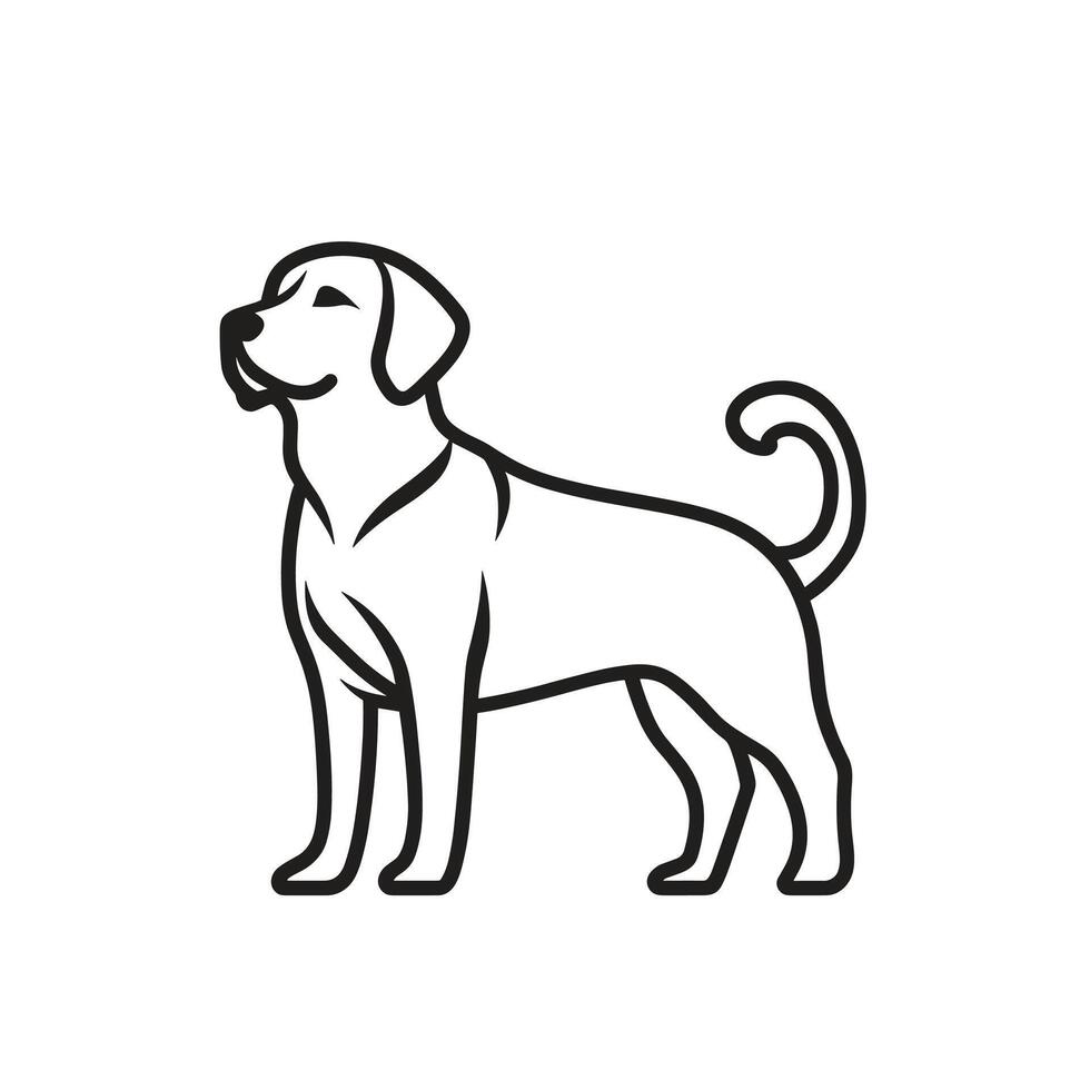 Creative Of Labrador Icon Set on White Background vector