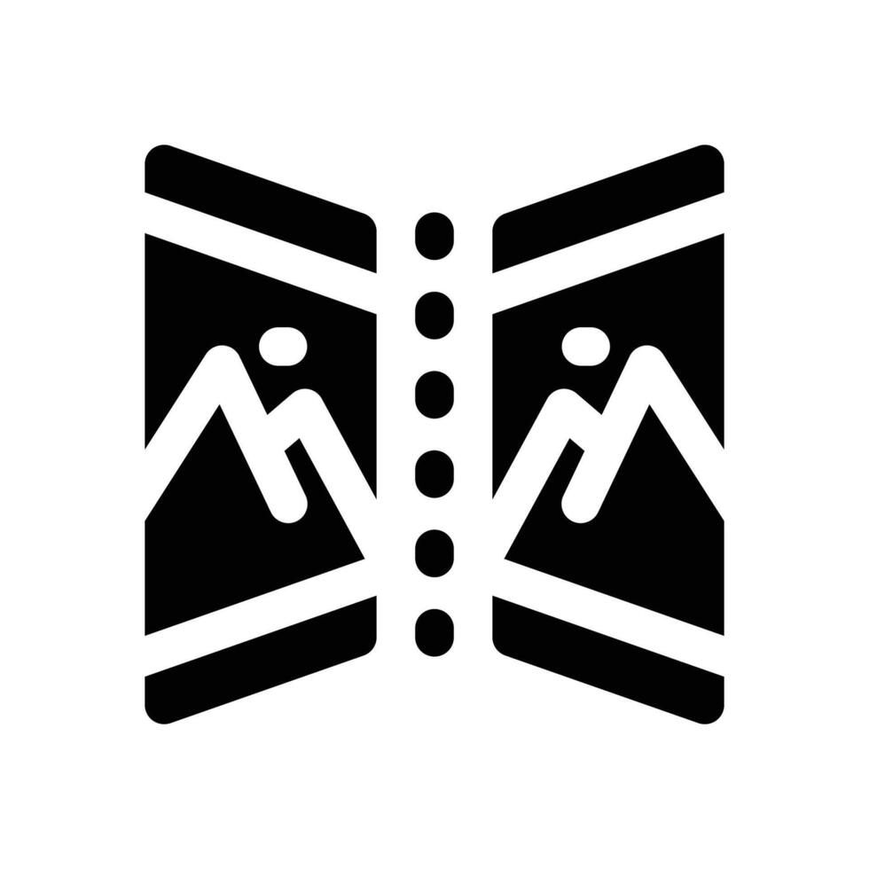 mirror glyph icon. Strong and solid icon for websites and mobile apps. vector