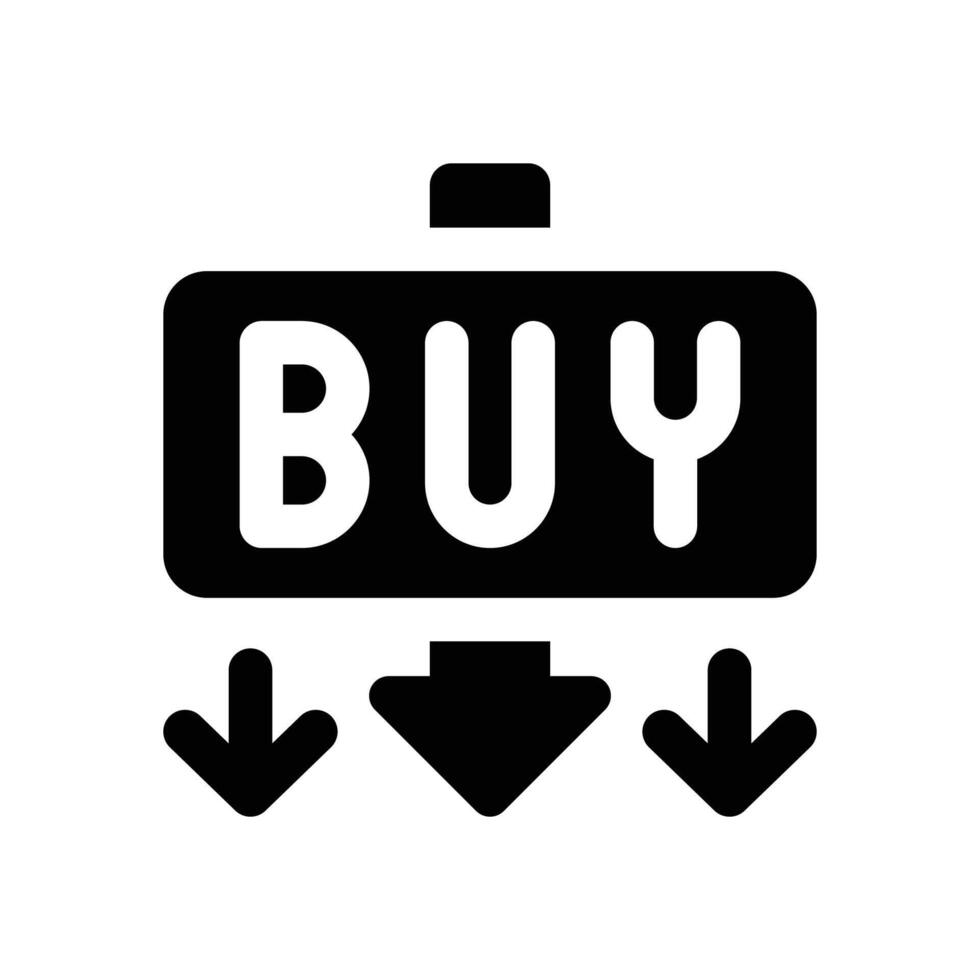 sell glyph icon. Strong and solid icon for websites and mobile apps. vector