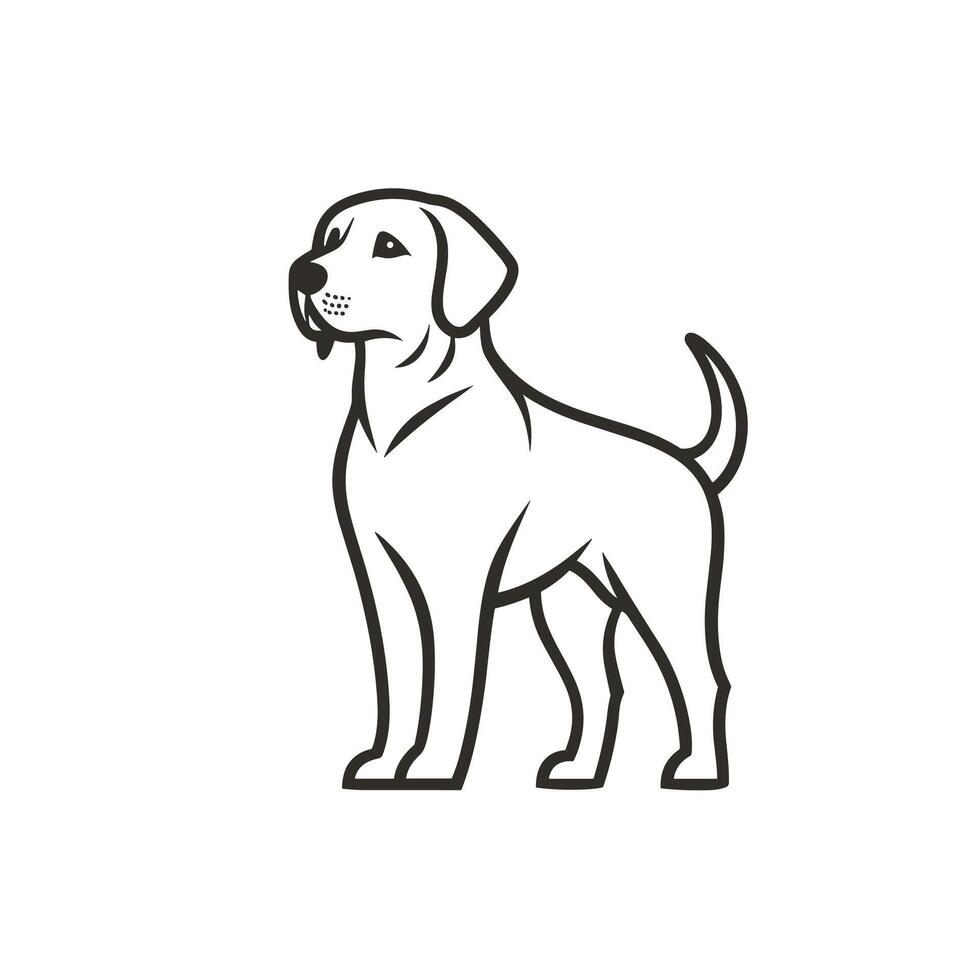 Minimalist Of Labrador Graphic Template with Clean Style vector