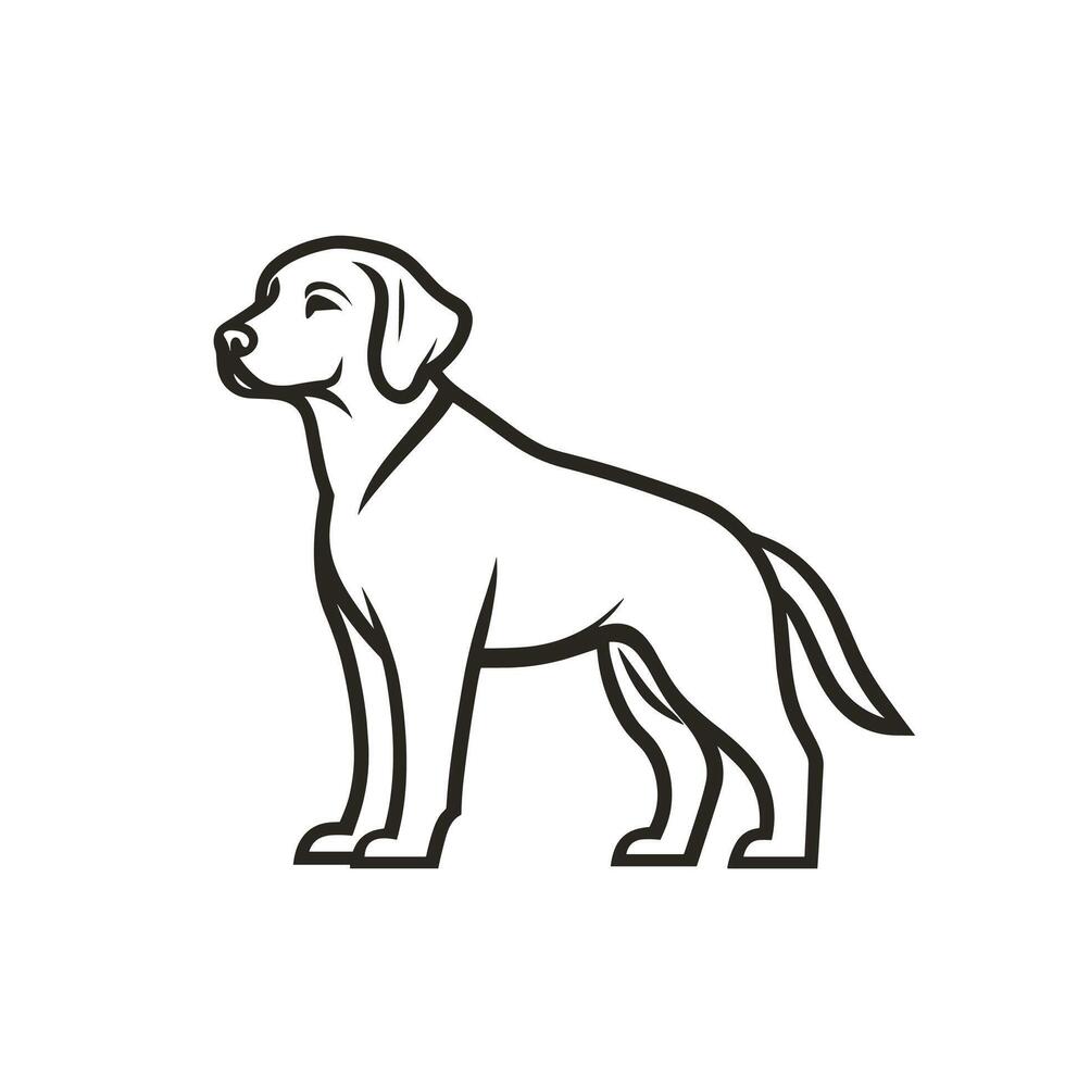 Elegant Of Labrador Isolated Clipart for Branding vector
