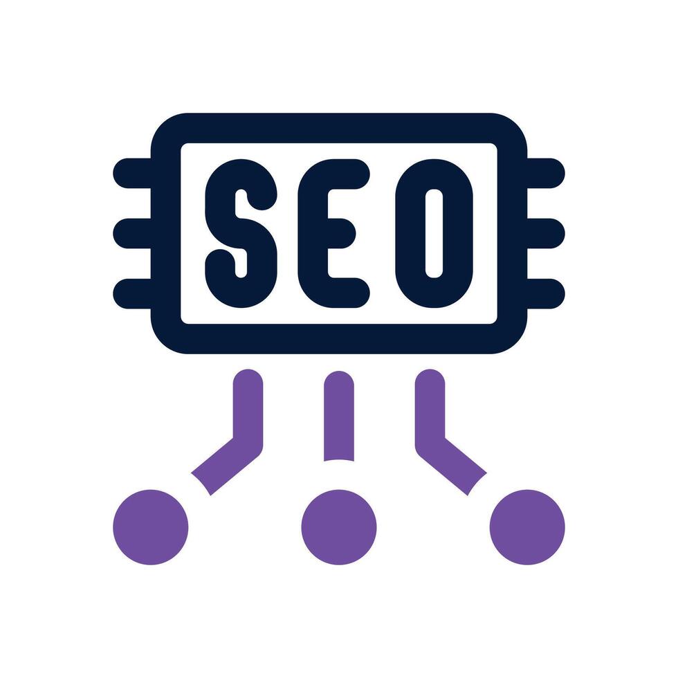 seo dual tone icon. Sleek and modern icon for websites and mobile apps. vector