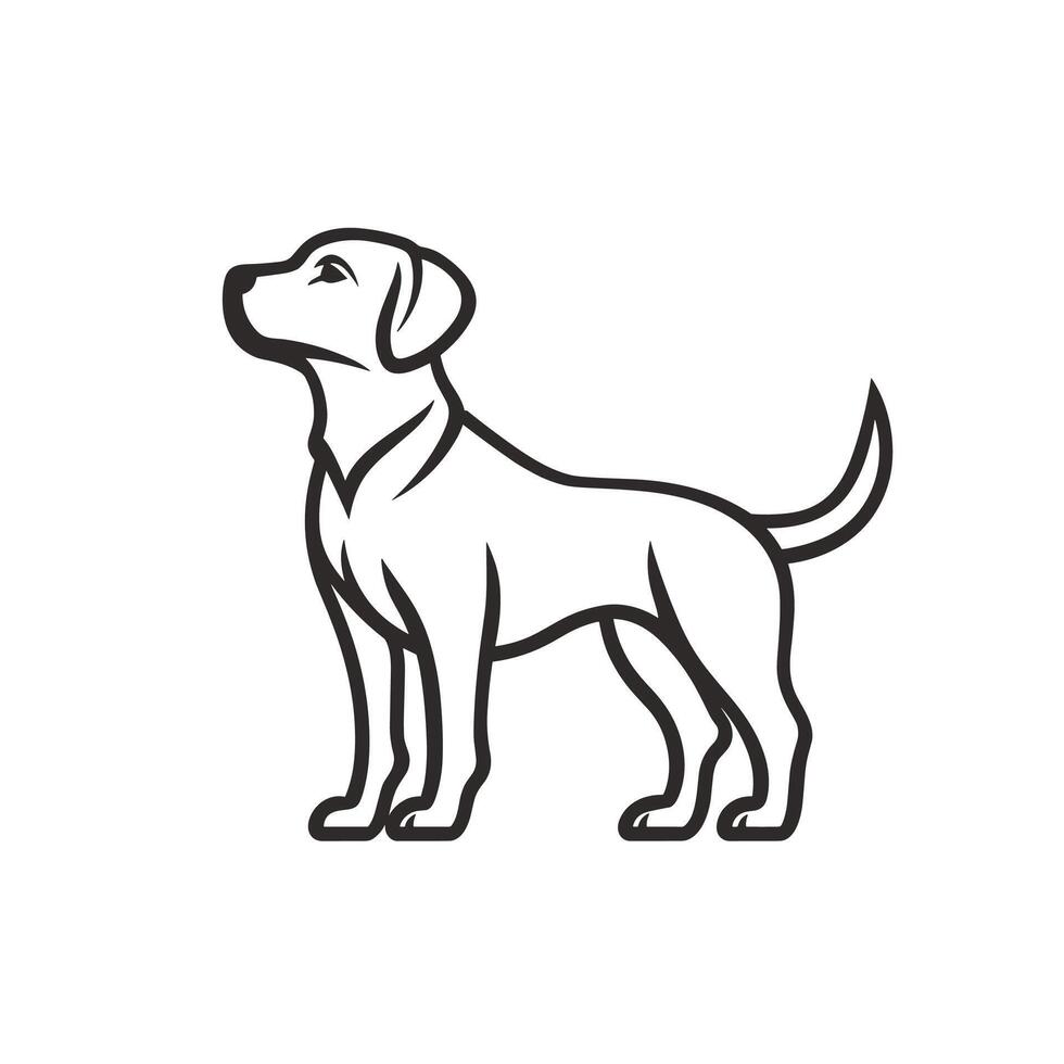 Minimalist Of Labrador Icon Set for Branding vector