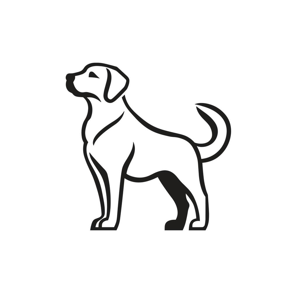 Minimalist Of Labrador Isolated Clipart with Clean Style logo vector