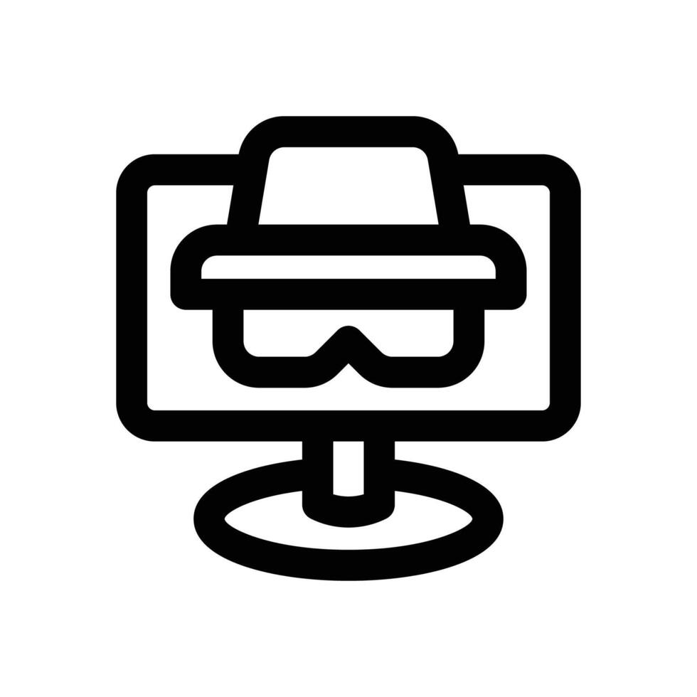 anonymous line icon. Clean and minimalist icon for websites and mobile apps. vector