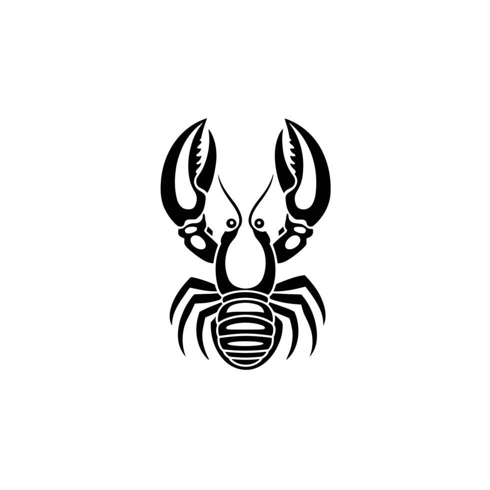 Hand-Drawn Of logobster Graphic Template for Branding vector