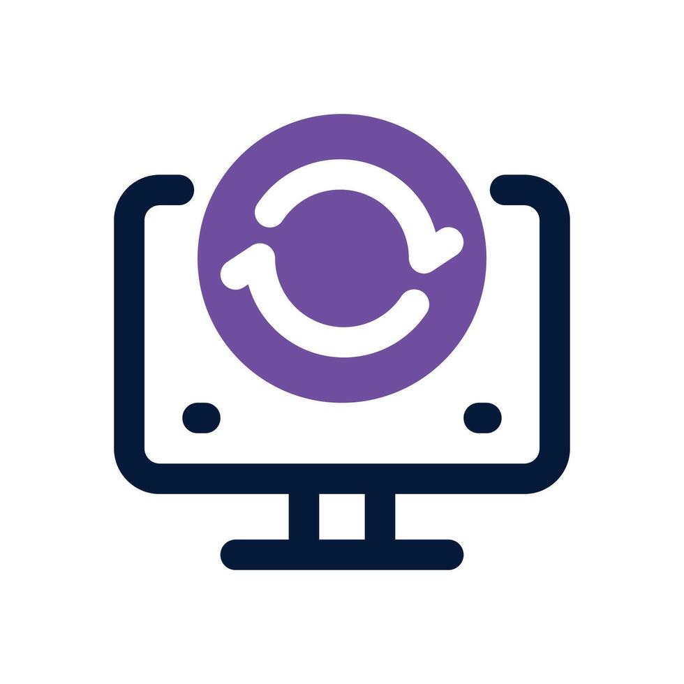 software update dual tone icon. Sleek and modern icon for websites and mobile apps. vector