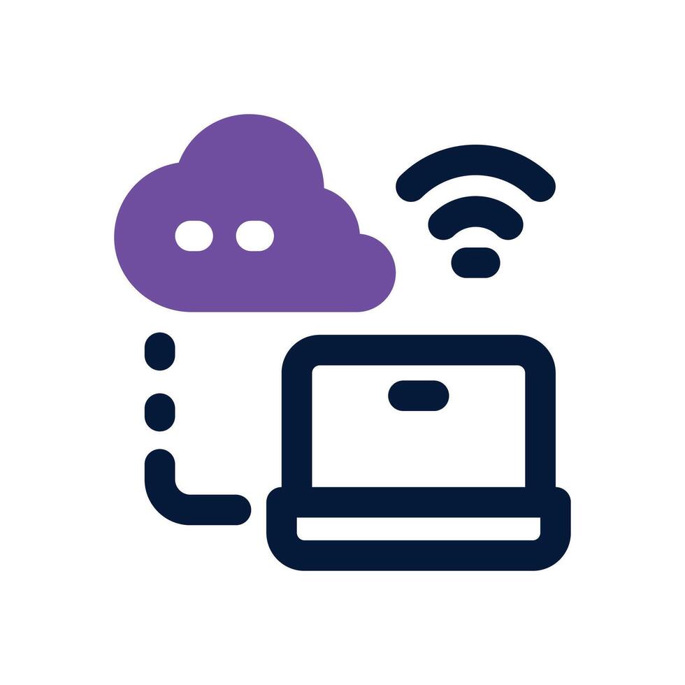 server monitoring dual tone icon. Sleek and modern icon for websites and mobile apps. vector
