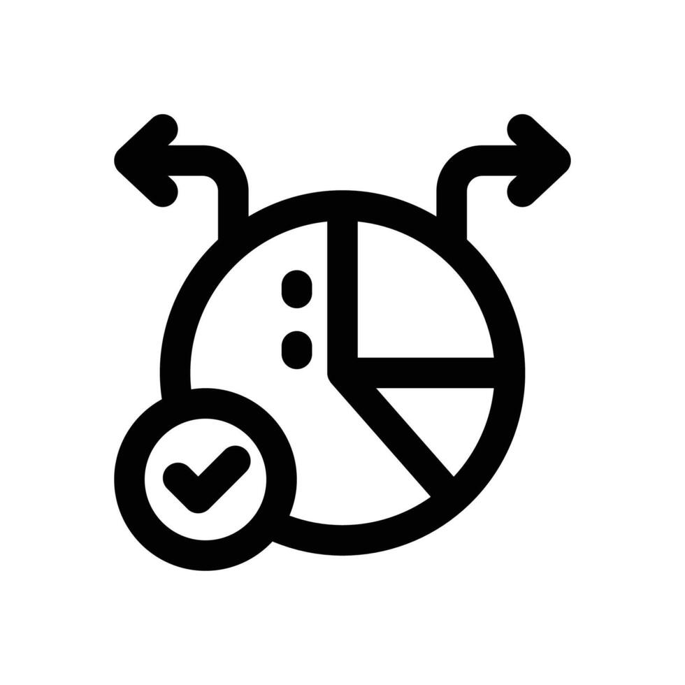 decision making line icon. Clean and minimalist icon for websites, mobile apps, presentations, and logos. Fully scalable and customizable for any project. vector