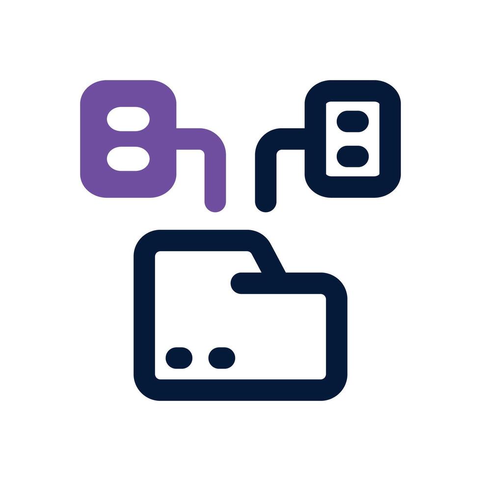data modeling dual tone icon. Sleek and modern icon for websites and mobile apps. vector