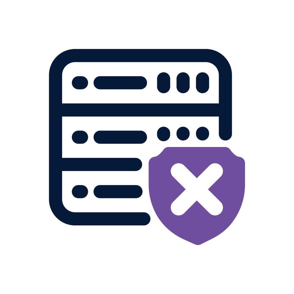 server error dual tone icon. Sleek and modern icon for websites and mobile apps. vector