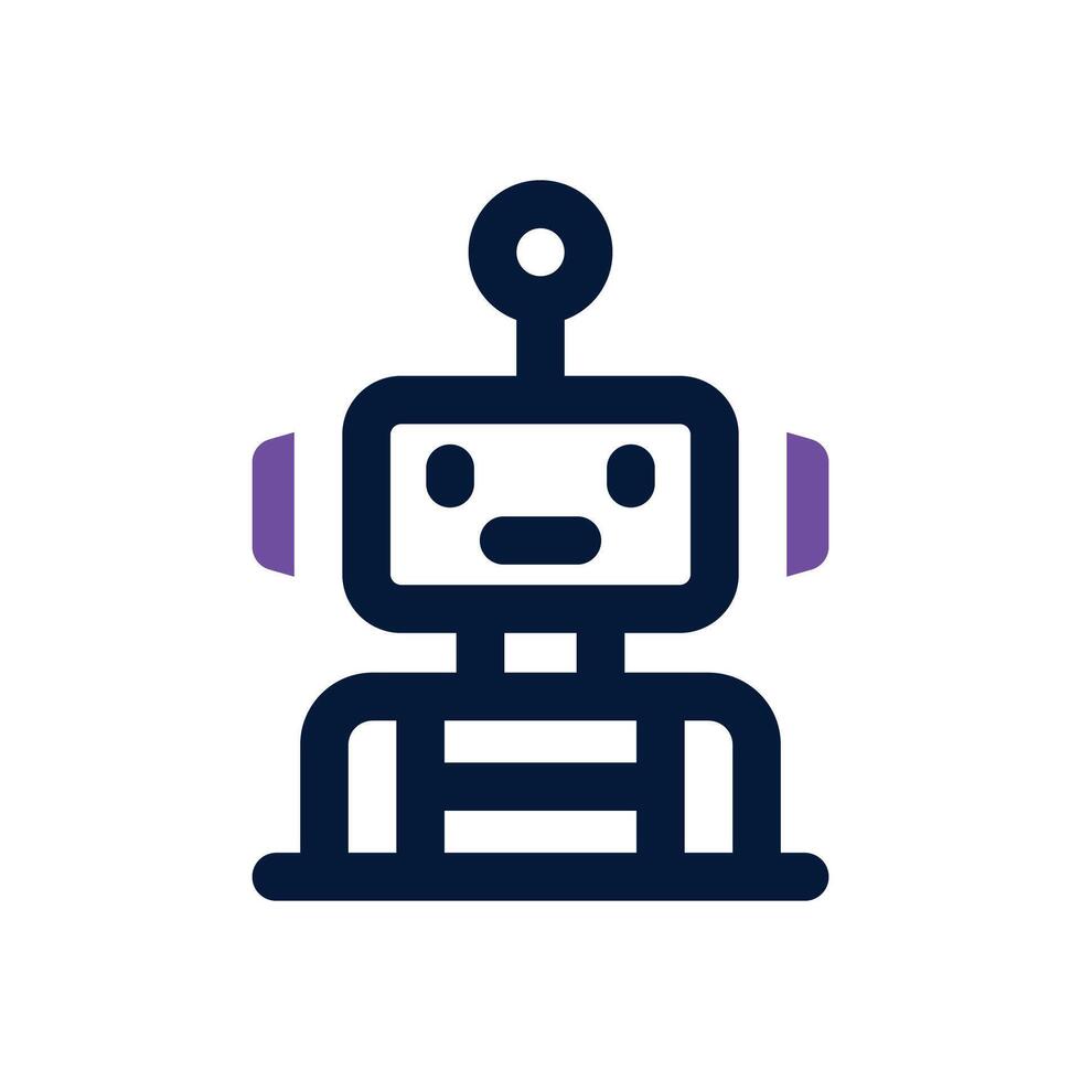 rebot dual tone icon. Sleek and modern icon for websites and mobile apps. vector