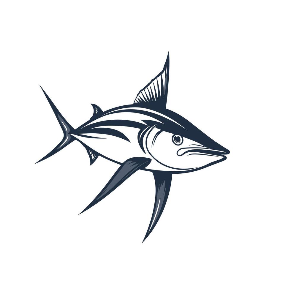 Flat Of Marlin Isolated Clipart on White Background vector