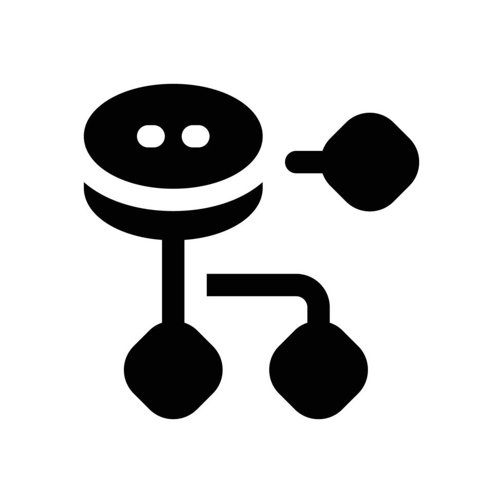 data flow glyph icon. Strong and solid icon for websites and mobile apps. vector