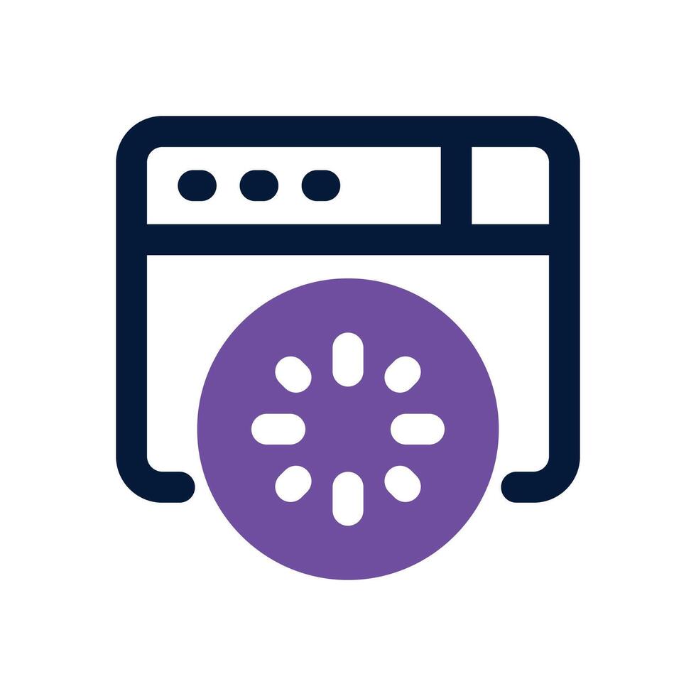loading dual tone icon. Sleek and modern icon for websites and mobile apps. vector