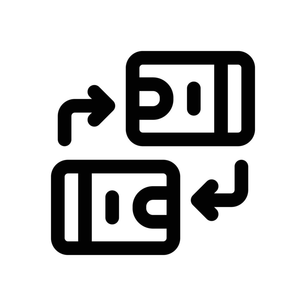 exchange line icon. Clean and minimalist icon for websites and mobile apps. vector