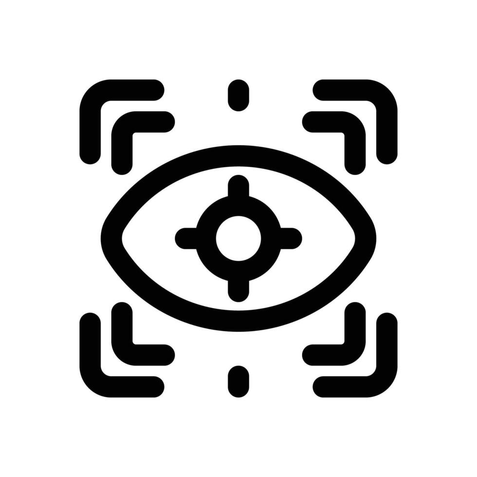 eye scan line icon. Clean and minimalist icon for websites and mobile apps. vector