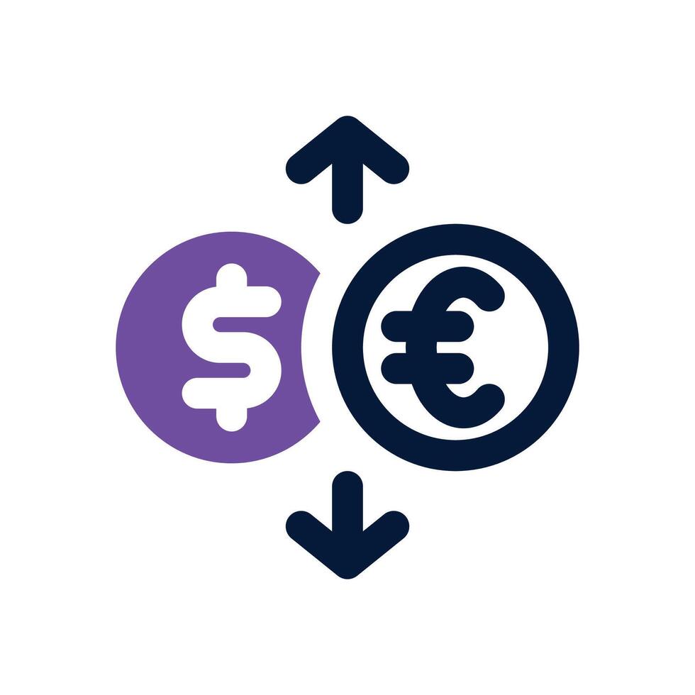 currency dual tone icon. Sleek and modern icon for websites, mobile apps, marketing materials, and corporate design. Fully scalable and ready to use. vector