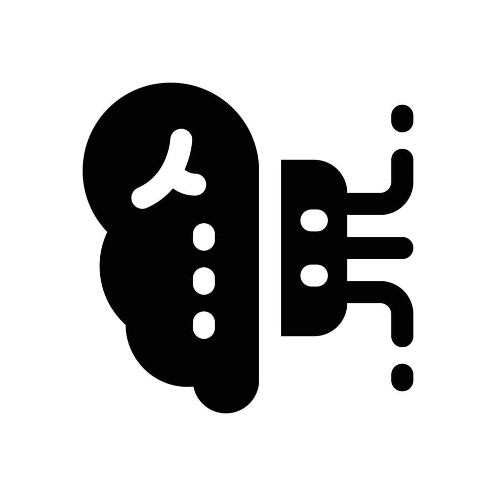 machine learning glyph icon. Strong and solid icon for websites and mobile apps. vector
