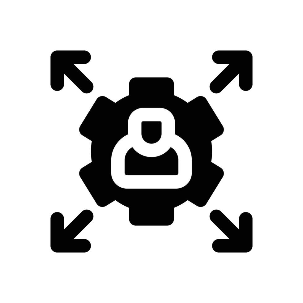 capability glyph icon. Strong and solid icon for websites and mobile apps. vector