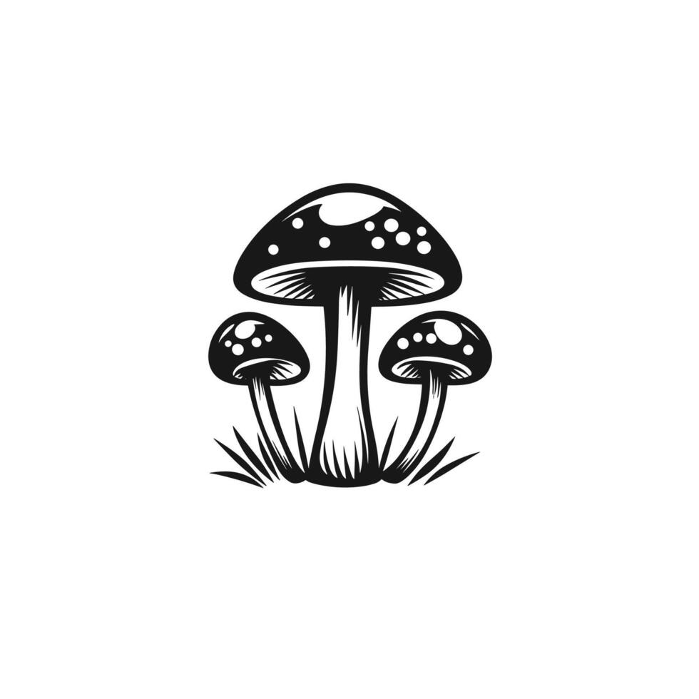 Hand-Drawn Of Mushroom Icon Set in HD Quality vector