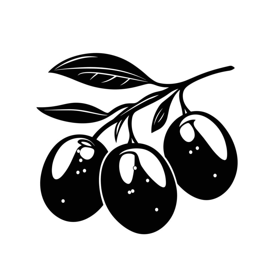 Minimalist Of Olive Isolated Clipart in HD Quality vector
