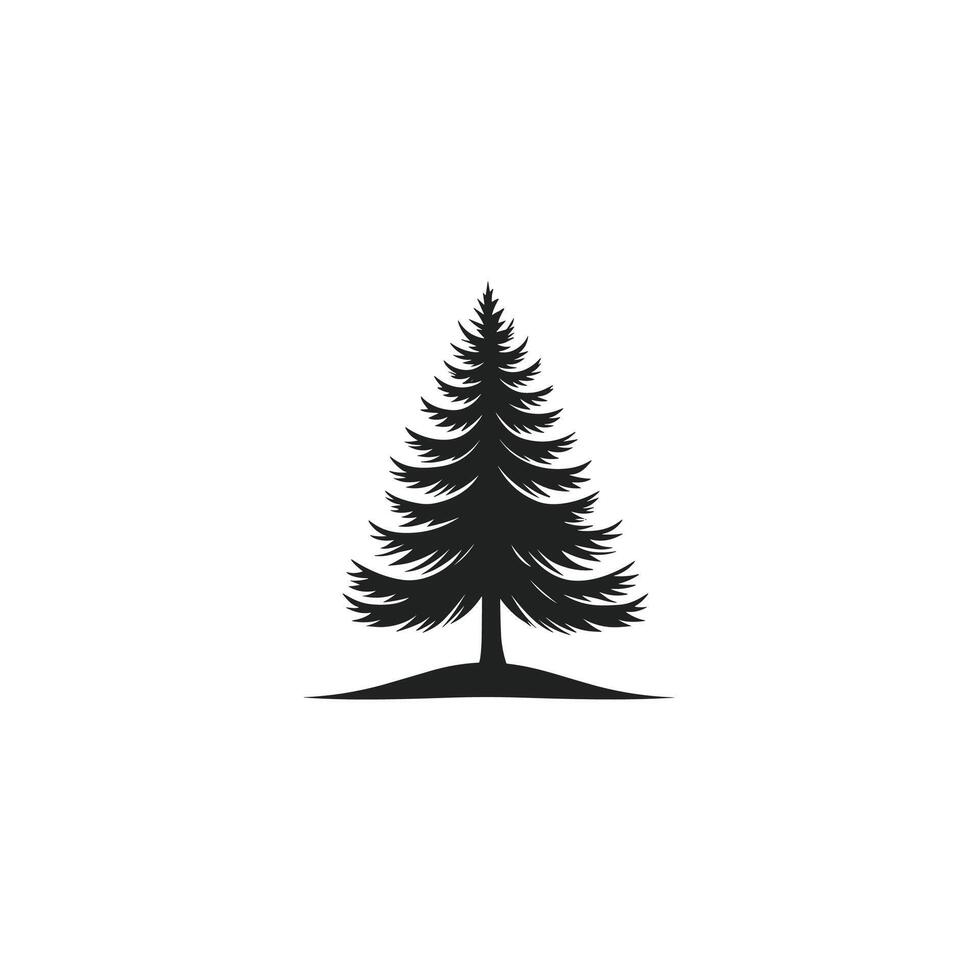 Hand-Drawn Of Pine Design Element on White Background vector
